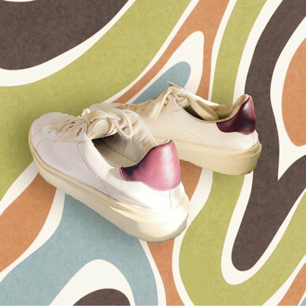 Zara White Leather Sneakers